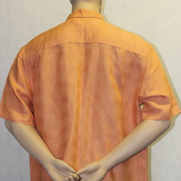 Havanera Co. Men's Orange Casual Button Down Shirt - Picture 3 of 7